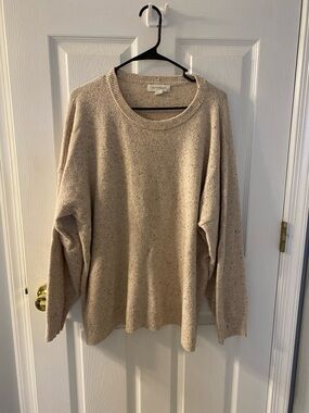 Treasure & Bond Neutral Speckled Beige Crewneck Sweater